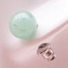 Boucle d'oreille M04 boule 08 mm aventurine verte