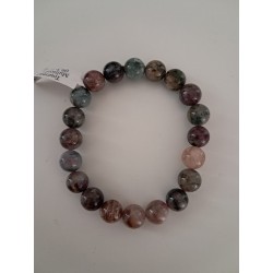 Bracelet boule tourmaline multicolore 10mm