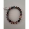 Bracelet boule tourmaline multicolore 10mm