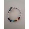 Bracelet boule 7 chakras + howlite 8 mm