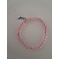 Bracelet boule quartz rose 6mm