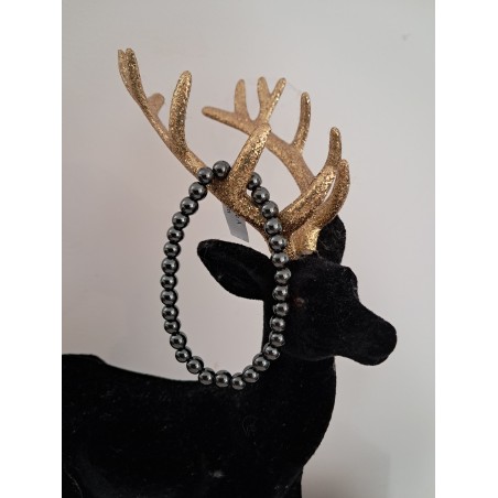 Bracelet boule hématite 6mm