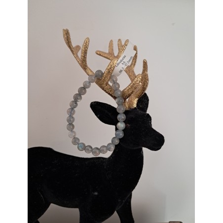 Bracelet boule labradorite 6mm