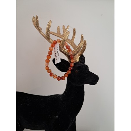 Bracelet boule Cornaline 6 mm Taille 0