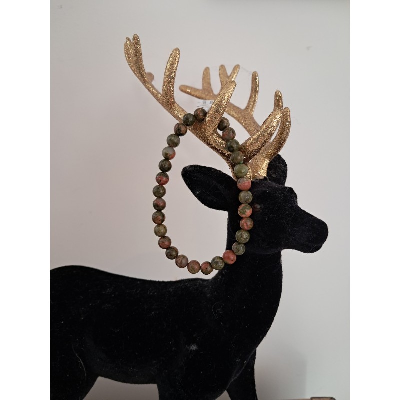 Bracelet boule Unakite 6mm