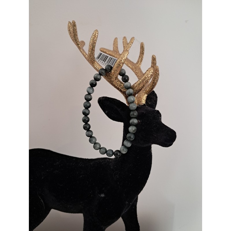 Bracelet boule tourmaline œil de chat 6mm