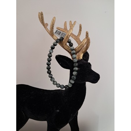 Bracelet boule tourmaline œil de chat 6mm