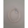 Bracelet boule pierre de lune beige 6mm
