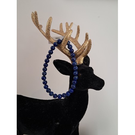 Bracelet boule lapis lazuli 6mm