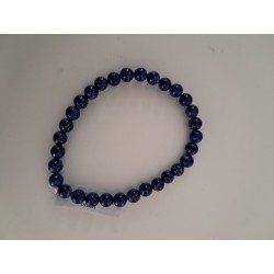 Bracelet boule lapis lazuli 6mm