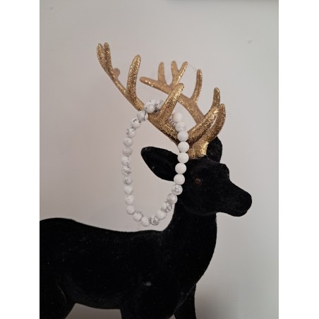 Bracelet boule howlite blanche 6mm