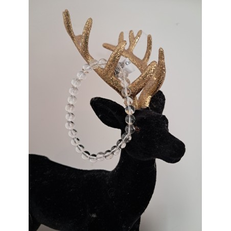 Bracelet boule Cristal de roche 6mm