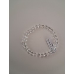 Bracelet boule Cristal de roche 6mm
