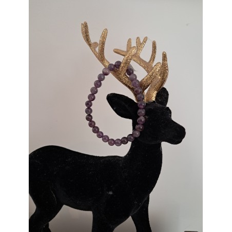 Bracelet boule améthyste 6mm