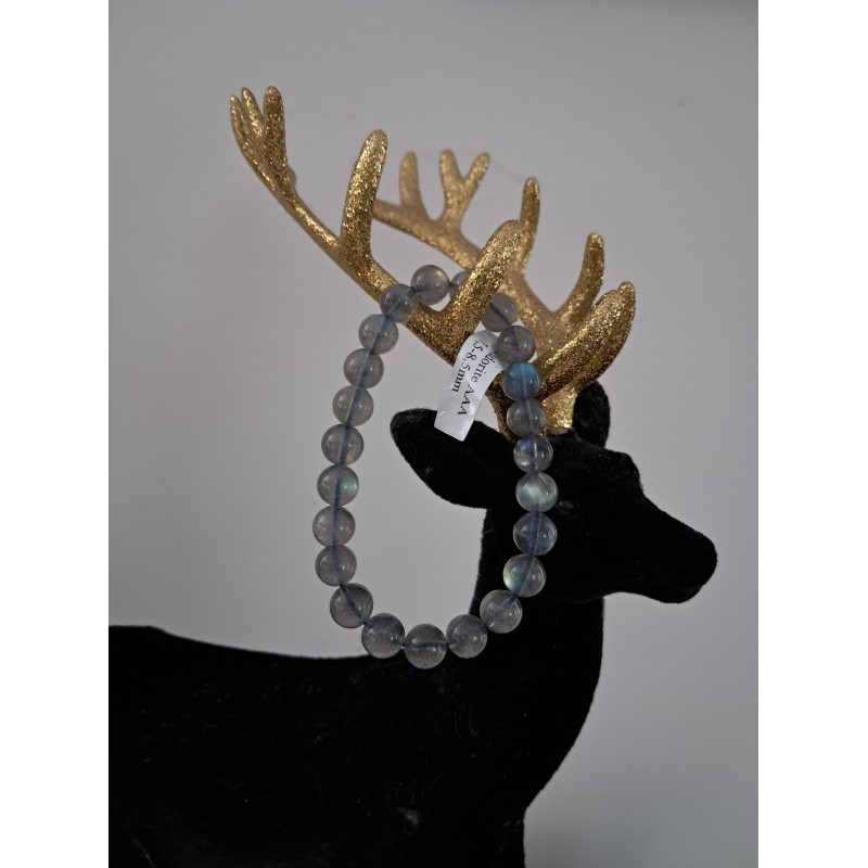 Bracelet boule labradorite AAA 8 mm