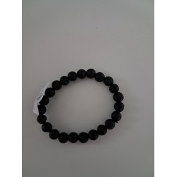 Bracelet boule pierre de lave A 8 mm