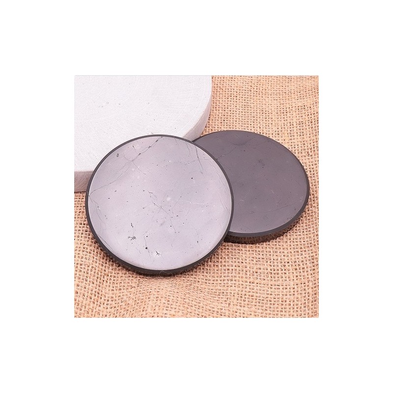 Plaque de protection ronde shungite 100mm (1 pièce)