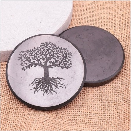 Plaque de protection 02 arbre de vie shungite 100mm (1 pièce)