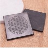 Plaque de protection 01 fleur de vie shungite 100/100/10mm (1 pièce)
