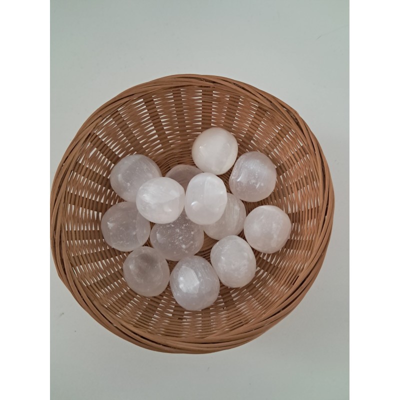 Pierre roulée sélénite AA 25 à 35mm (1 pièce)