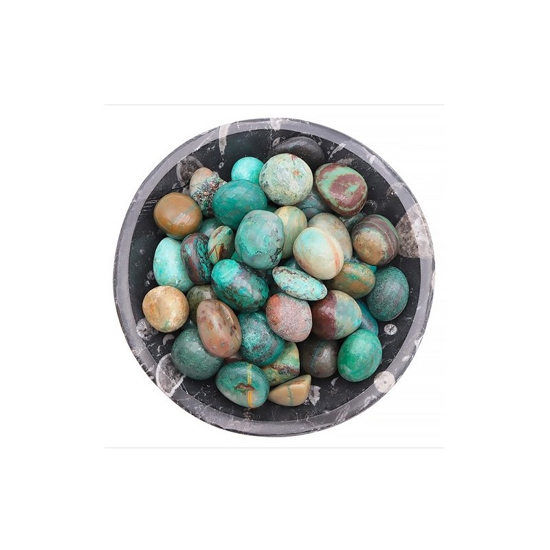 Pierre roulée chrysocolle Pérou 15 à 25mm (1 pièce)