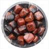 Pierre roulée obsidienne acajou cubique 20 à 40mm (1 pièce)