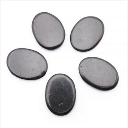 Pierre plate shungite AA 30 - 50mm (1 pièce)