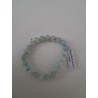 Bracelet boule aigue-marine 8mm