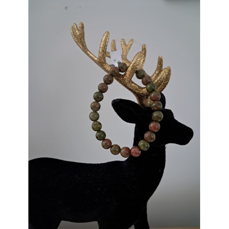 Bracelet boule Unakite 8mm
