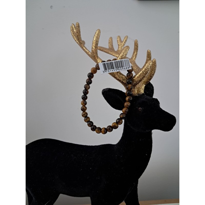 Bracelet boule Oeil de tigre 6mm