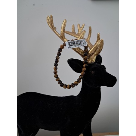 Bracelet boule Oeil de tigre 6mm