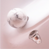 Boucle d'oreille M04 boule 08 mm howlite blanche
