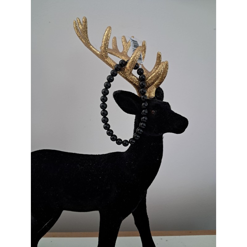 Bracelet boule tourmaline noire 6mm