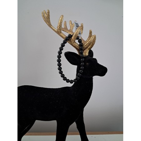 Bracelet boule tourmaline noire 6mm