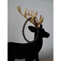 Bracelet boule cristal de roche fumé 6mm