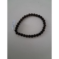 Bracelet boule cristal de roche fumé 6mm