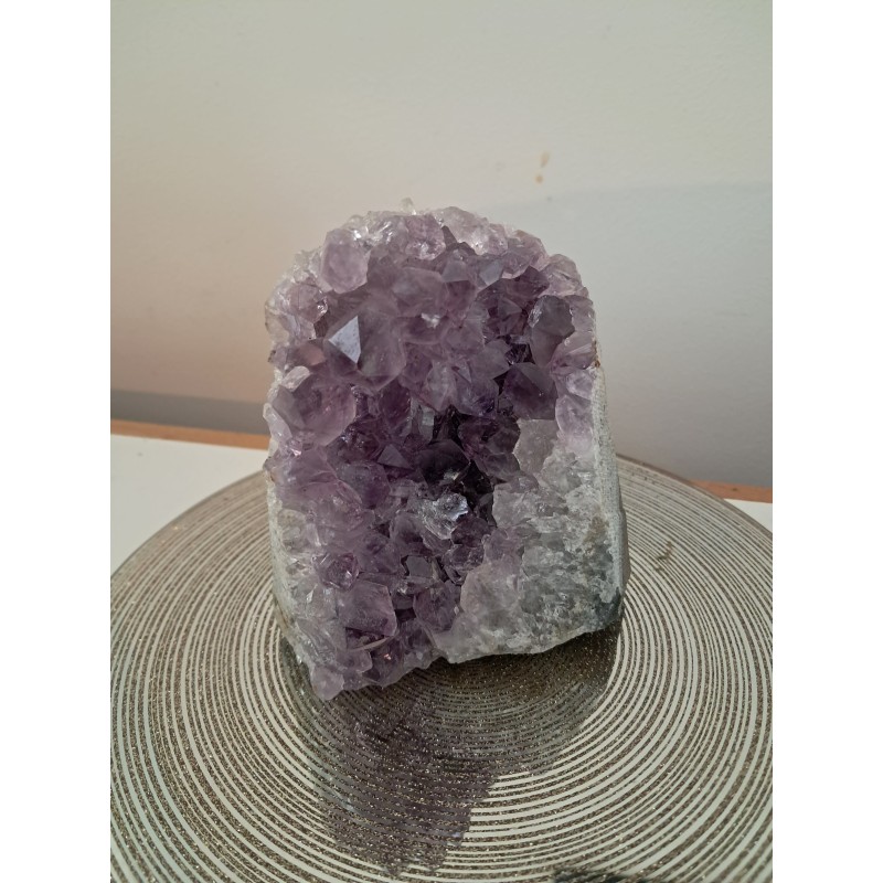Géode améthyste bord brut d'Uruguay (1pèce)
