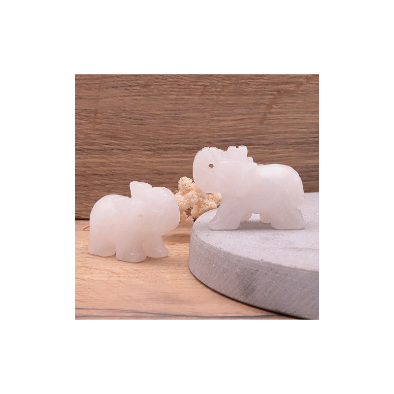 Eléphant 50 mm cristal de roche (1 pièce)