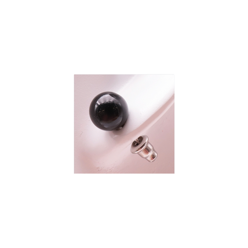 Boucle d'oreille M04 boule 08 mm obsidienne noire