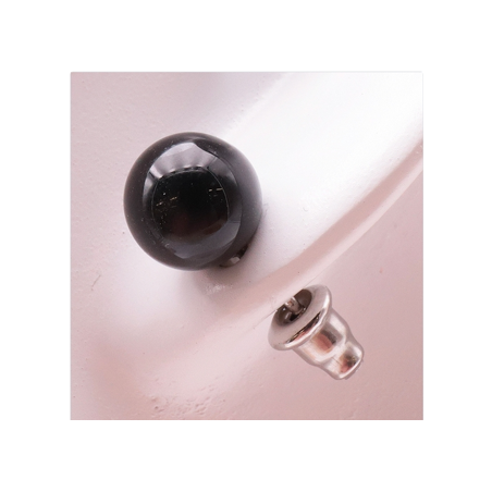 Boucle d'oreille M04 boule 08 mm obsidienne noire
