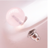 Boucle d'oreille M04 boule 08 mm quartz rose