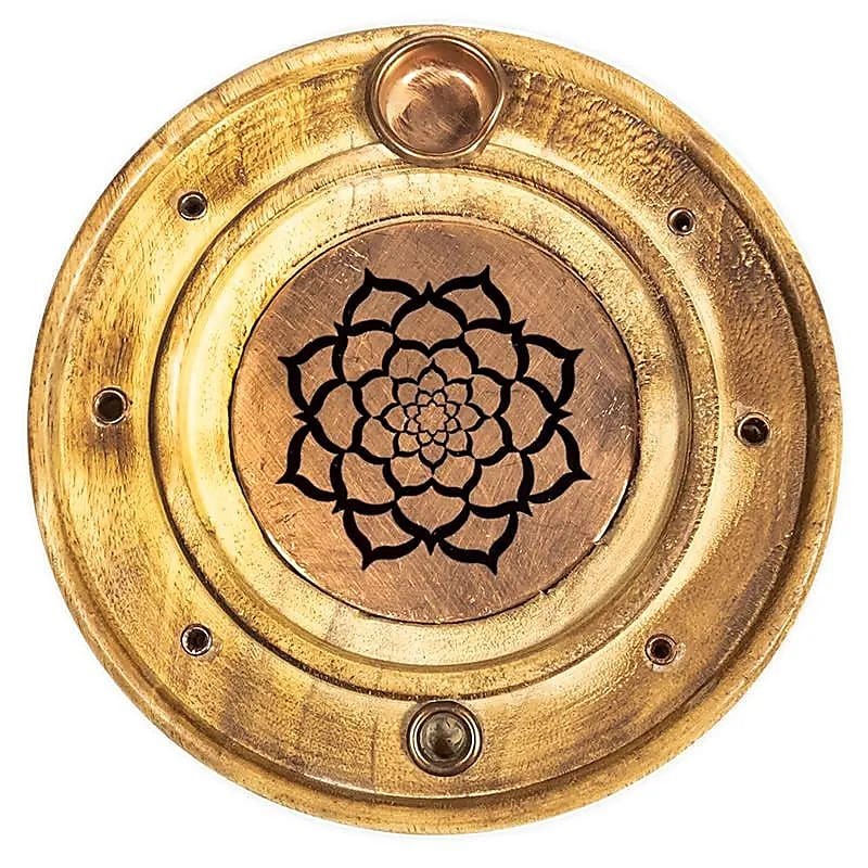 Brûleur de bâtons d'encens & cônes Lotus mandala