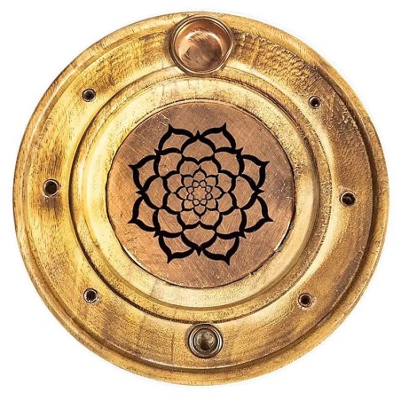 Brûleur de bâtons d'encens & cônes Lotus mandala